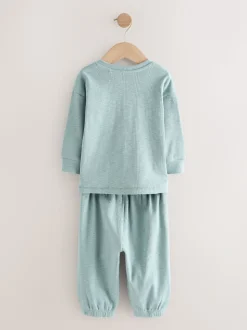 Zwart/grijze geribbelde grandad - Verpakking van 3 oversized pyjama's 3 (9mnd -12jr)