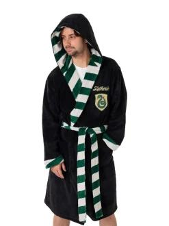 Zwart/groen Slytherin - Vanilla Underground Harry Potter Hooded Bathrobe Dressing Gown