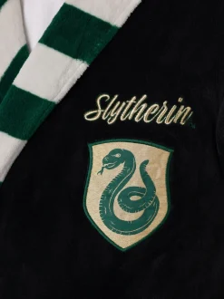 Zwart/groen Slytherin - Vanilla Underground Harry Potter Hooded Bathrobe Dressing Gown