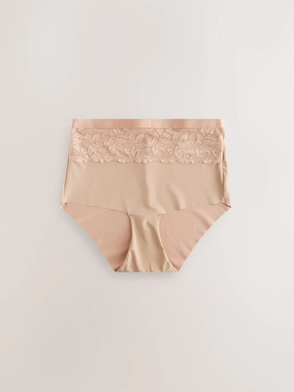 Zwart/huidskleurig - 2 Slipjes met licht buikcorrigerende hoge taille