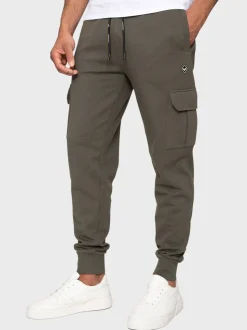 Zwart/kaki - Threadbare joggingbroek in cargostijl 2 stuks