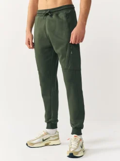 Zwart/kakigroen - Slim Fit Utility Brushback Heavyweight 2 Pack Cargo Joggers