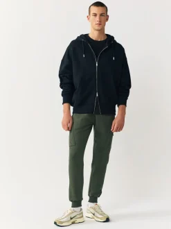Zwart/kakigroen - Slim Fit Utility Brushback Heavyweight 2 Pack Cargo Joggers