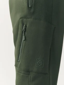 Zwart/kakigroen - Slim Fit Utility Brushback Heavyweight 2 Pack Cargo Joggers