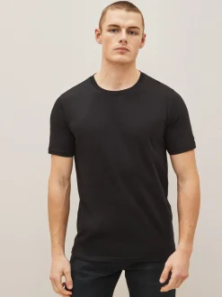 Zwart/leisteen/grijs gemêleerd/wit/marineblauw/blauw - Slim Fit - Essential katoenen T-shirts verpakking van 6