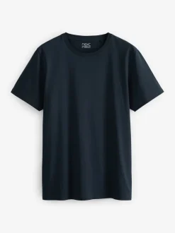 Zwart/leisteen/grijs gemêleerd/wit/marineblauw/blauw - Normale Pasvorm - Essential katoenen T-shirts verpakking van 6