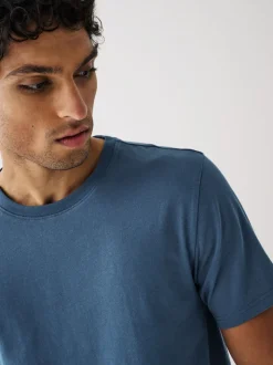 Zwart/leisteen/grijs gemêleerd/wit/marineblauw/blauw - Normale Pasvorm - Essential katoenen T-shirts verpakking van 6