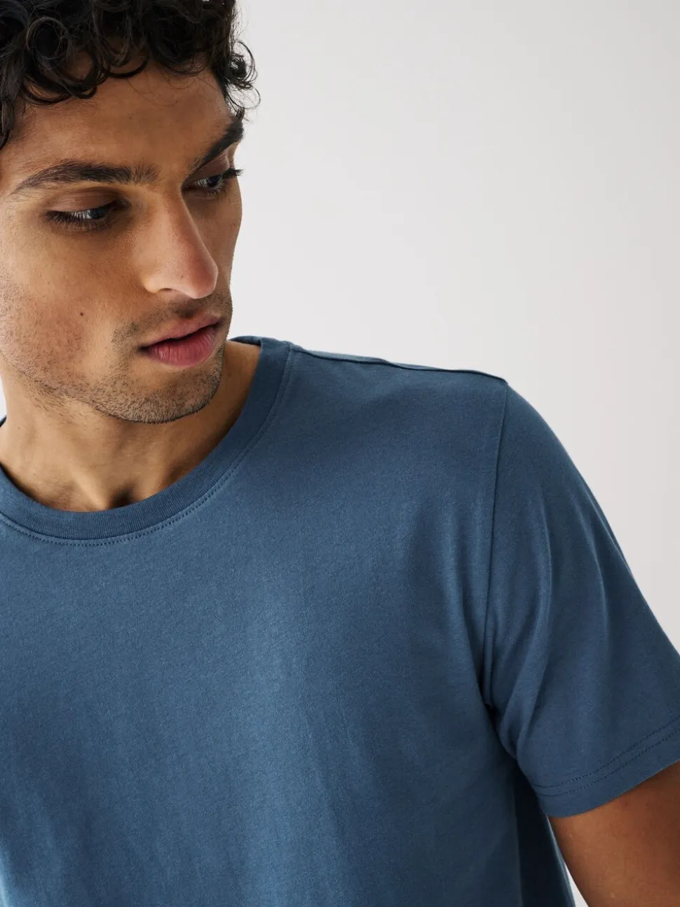 Zwart/leisteen/grijs gemêleerd/wit/marineblauw/blauw - Normale Pasvorm - Essential katoenen T-shirts verpakking van 6