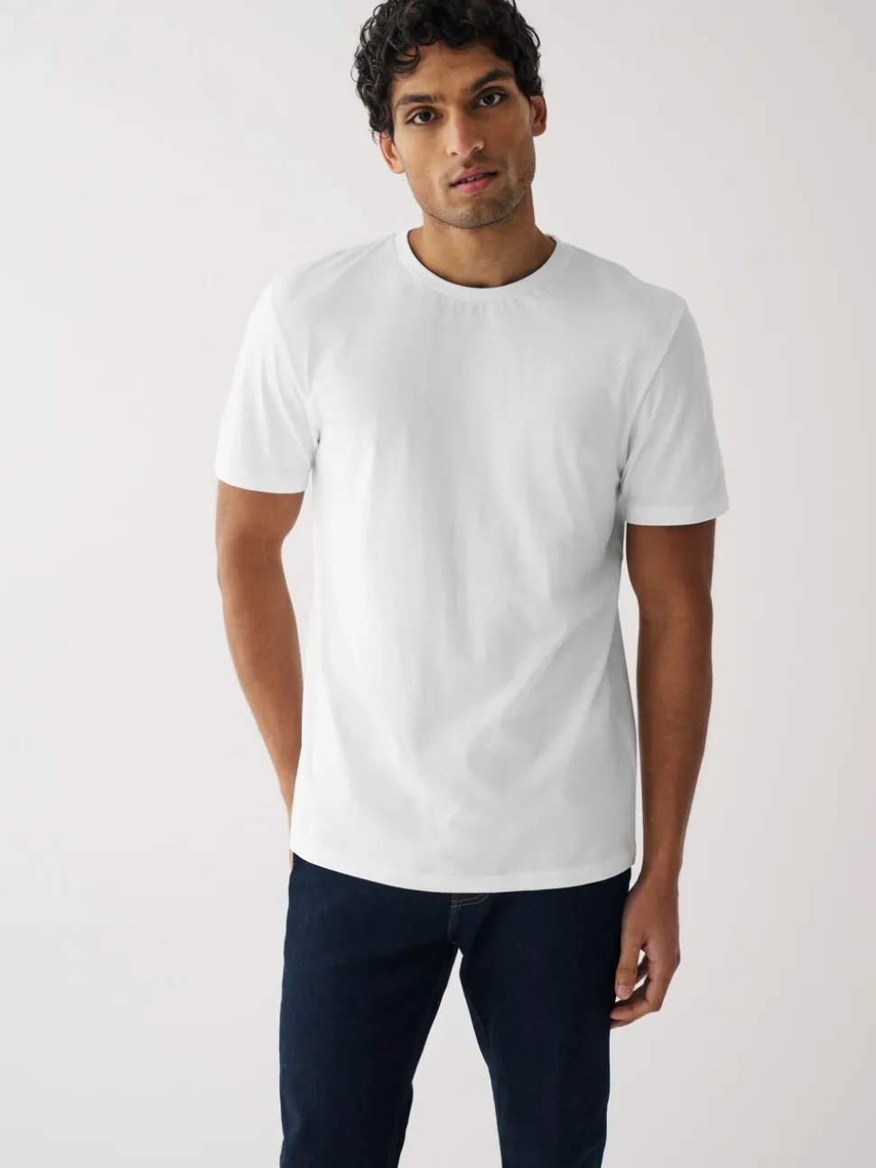 Zwart/leisteen/grijs gemêleerd/wit/marineblauw/blauw - Normale Pasvorm - Essential katoenen T-shirts verpakking van 6