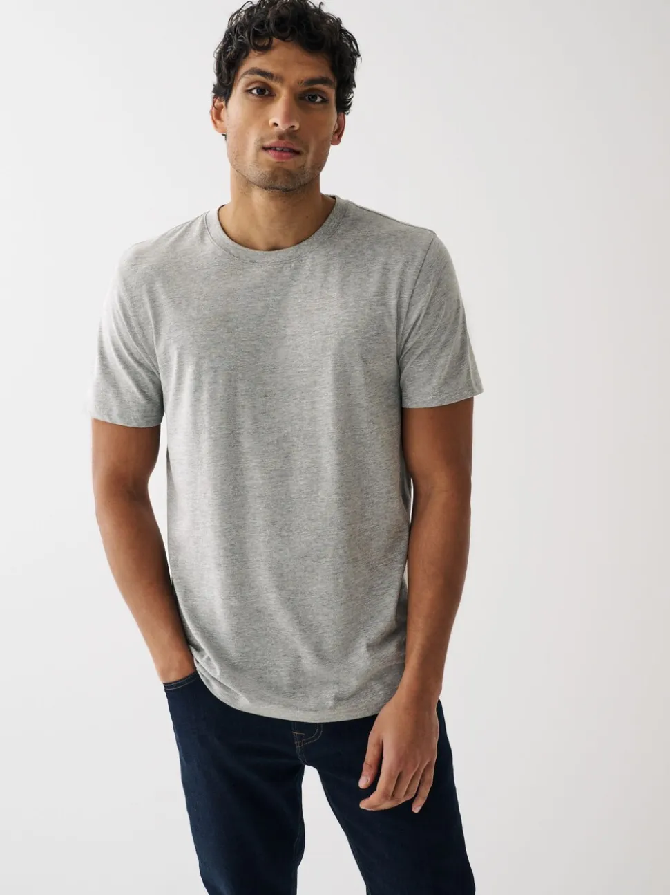 Zwart/leisteen/grijs gemêleerd/wit/marineblauw/blauw - Normale Pasvorm - Essential katoenen T-shirts verpakking van 6