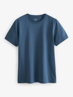 Zwart/leisteen/grijs gemêleerd/wit/marineblauw/blauw - Normale Pasvorm - Essential katoenen T-shirts verpakking van 6