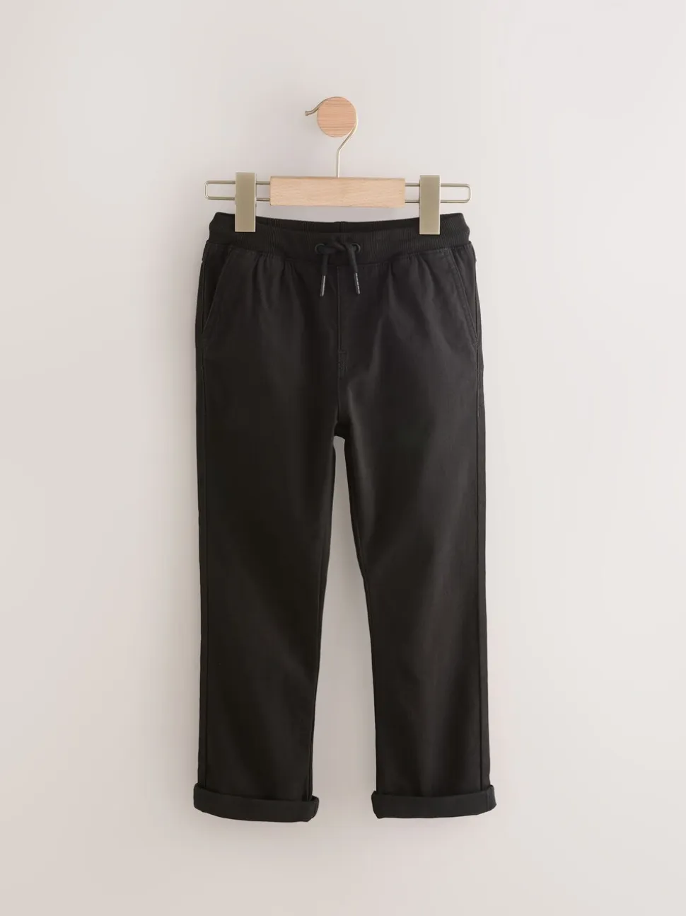 Zwart/marineblauw - Geribbelde taille broek met elastische taille verpakking van 2 (3 - 16 jr)