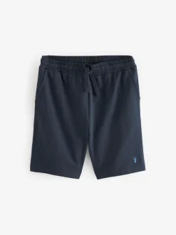 Zwart/marineblauw - Loopback Soft Touch 2 Pack Jogger Shorts