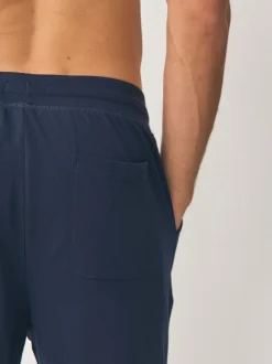 Zwart/marineblauw - Met boorden - Loopback Soft Touch 2 Pack Open Joggers