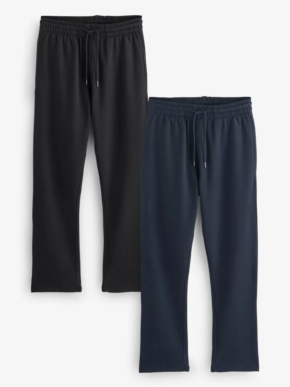 Zwart/marineblauw - Open - Brushback Heavyweight Open 2 Pack Joggers