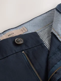 Zwart/marineblauw - Straight fit - Set van 2 chinoshorts met stretch