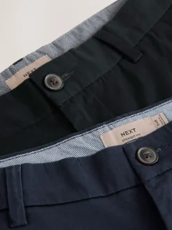 Zwart/marineblauw - Straight fit - Set van 2 chinoshorts met stretch