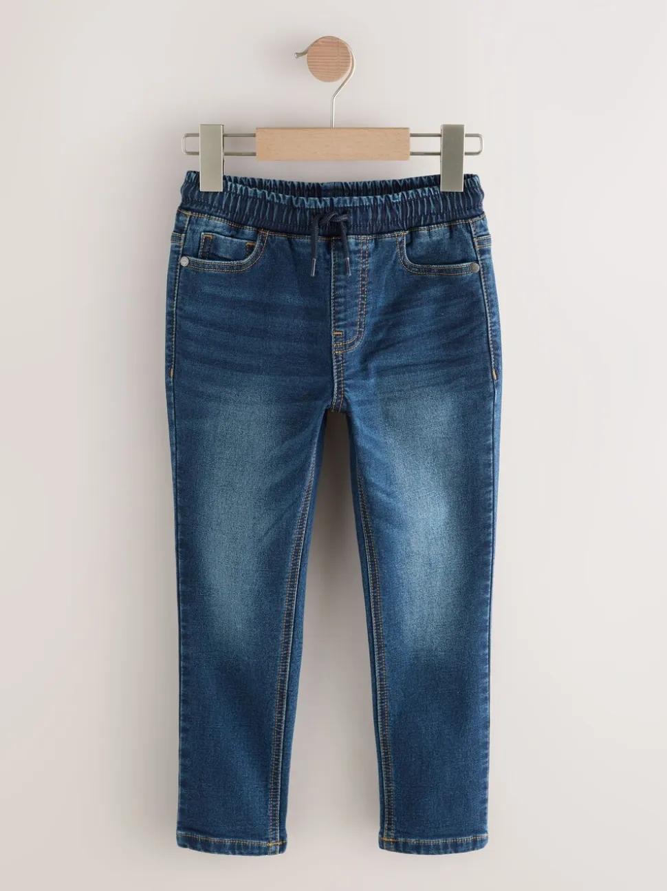 Zwart/marineblauw - Stretchy jeans met elastische taille 2 pack (3-16jr)
