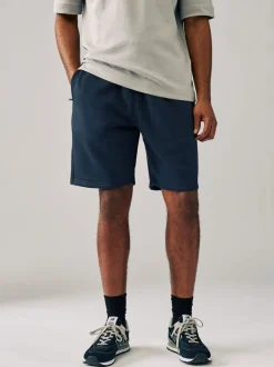 Zwart/marineblauw - Zachte jerseyshorts verpakking van 2