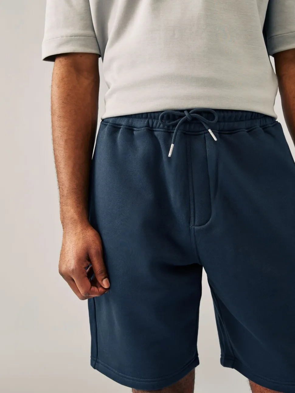Zwart/marineblauw - Zachte jerseyshorts verpakking van 2