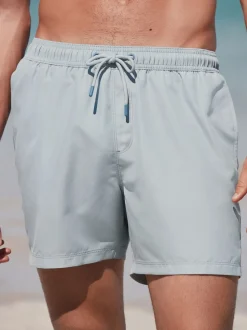 Zwart/Marineblauw/Lichtblauw/Grijs - Essential zwemshorts 4 stuks