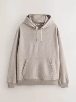 Zwart/neutraal - Cotton Rich Jersey Overhead Hoodies 2 Pack