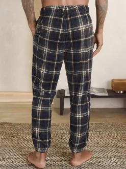 Zwart/neutraal geruit - Motionflex Corded Cosy Cuffed Pyjama Bottoms