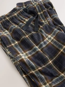 Zwart/neutraal geruit - Motionflex Corded Cosy Cuffed Pyjama Bottoms
