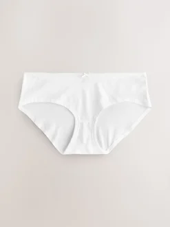 Zwart/pastelroze huidskleur/wit - Set van 5 slips met hoog katoengehalte