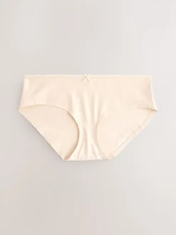 Zwart/pastelroze huidskleur/wit - Set van 5 slips met hoog katoengehalte