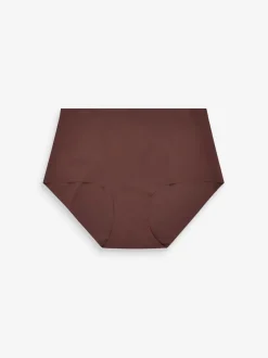 Zwart/Praline Huidskleur/Chocolade Huidskleur - Geen zichtbare onderbroeklijn comfortabele slips verpakking van 3