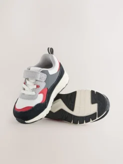 Zwart/rood - Elastische sportschoenen