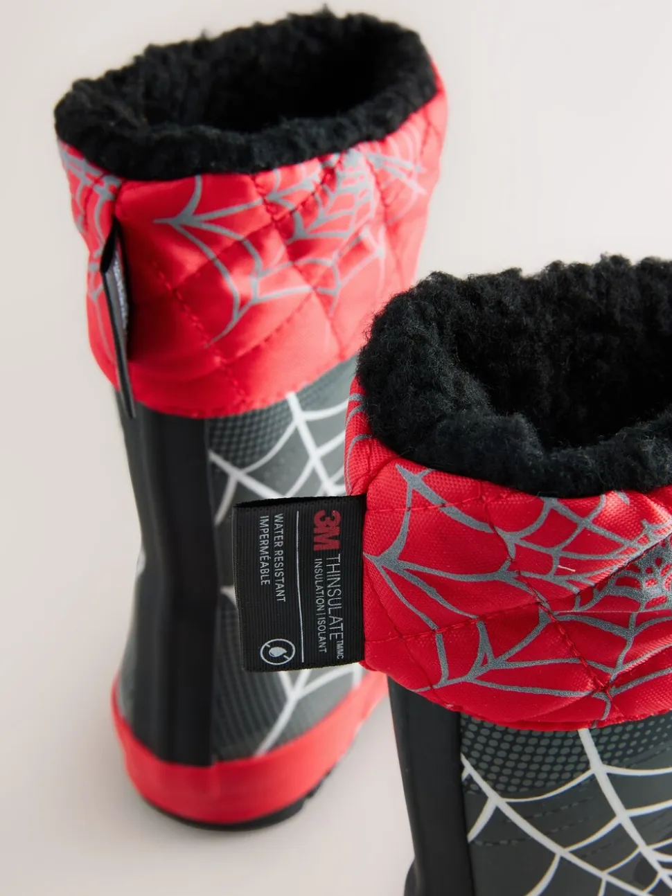 Zwart/Rood Spiderman - Thinsulate™ - Gevoerde thermoregenlaarzen met boord