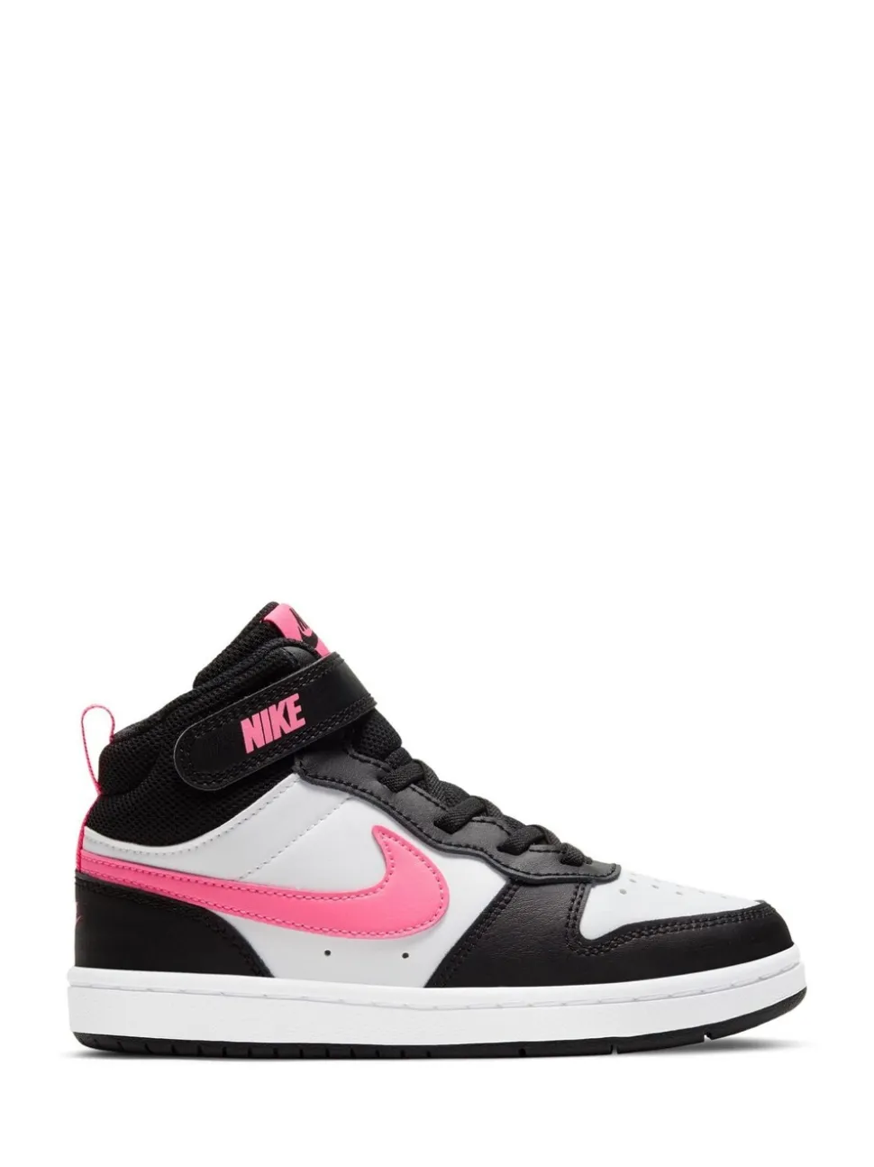 Zwart/roze - Nike - Junior Court Borough halfhoge sneakers