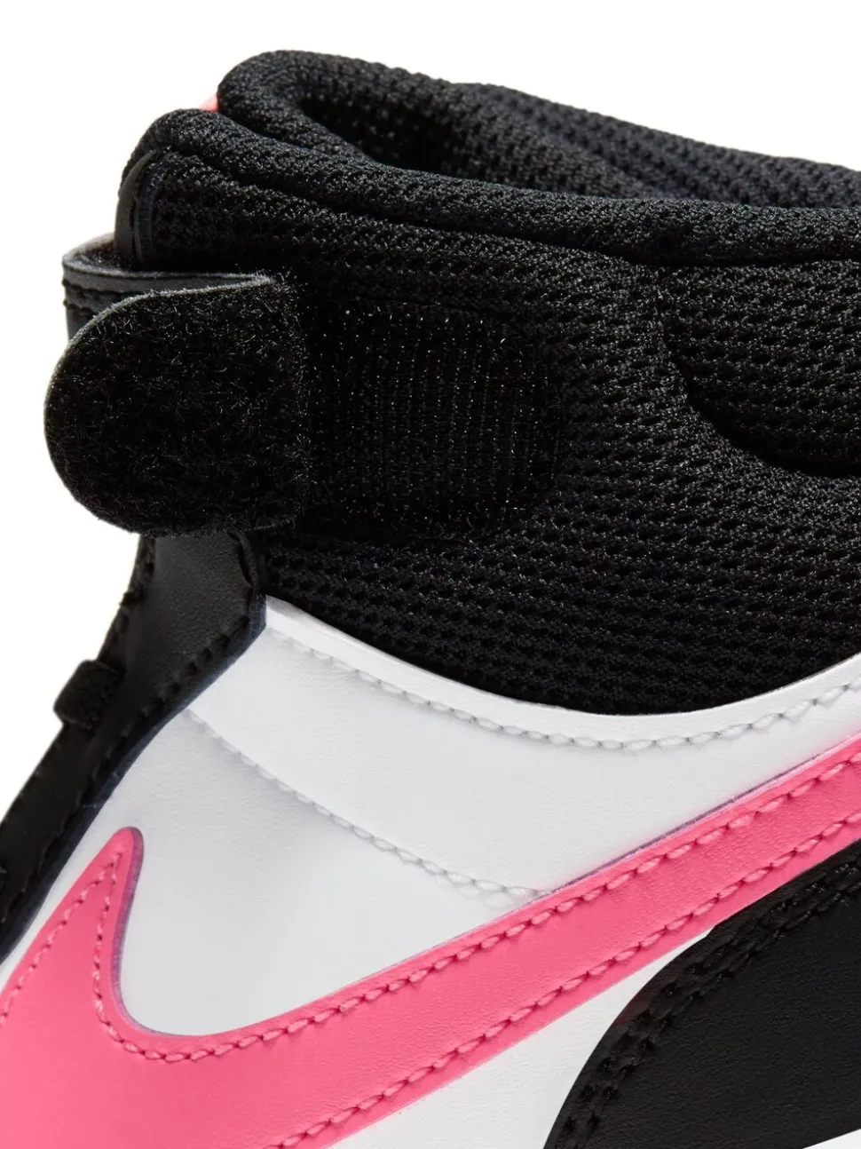 Zwart/roze - Nike - Junior Court Borough halfhoge sneakers