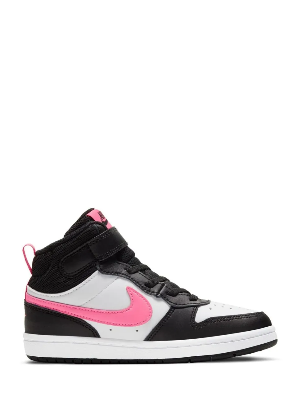 Zwart/roze - Nike - Junior Court Borough halfhoge sneakers