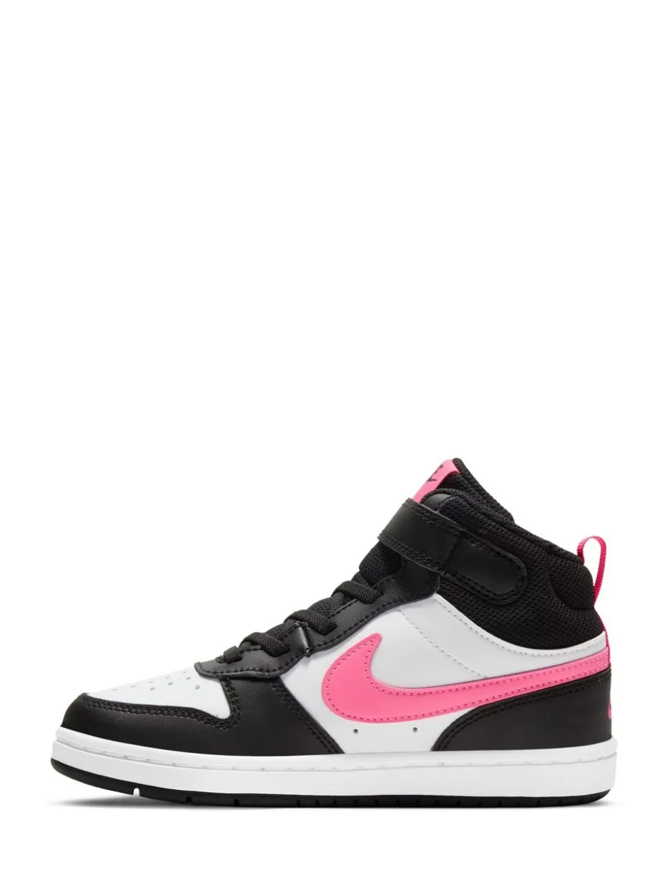 Zwart/roze - Nike - Junior Court Borough halfhoge sneakers