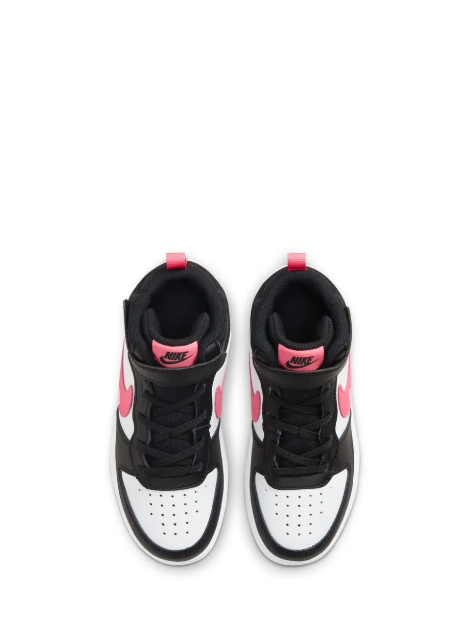 Zwart/roze - Nike - Junior Court Borough halfhoge sneakers