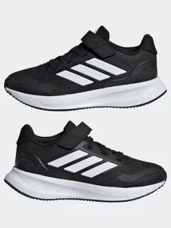 Zwart/wit - adidas Runfalcon 5 kindersneakers met elastische veters