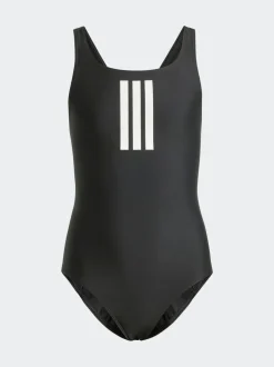 Zwart/wit - adidas 3-Strepen Kinderzwempak