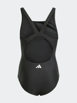 Zwart/wit - adidas 3-Strepen Kinderzwempak