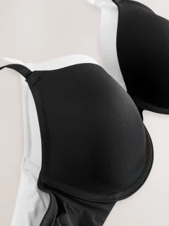 Zwart/wit - A-E Afvlakkende Ultimate Comfort Beha's 2 Verpakking