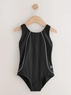 Zwart/wit - Racerback Swimsuit (3-16yrs)