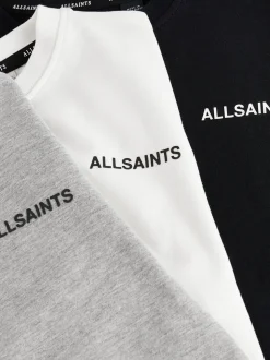 Zwart/wit - smALLSAINTS Boys Logo Crew Relaxed T-Shirts 3 Pack