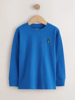 Zwart/wit/blauw - Verpakking van 8 zachte T-shirts met lange mouwen (3-16jr)