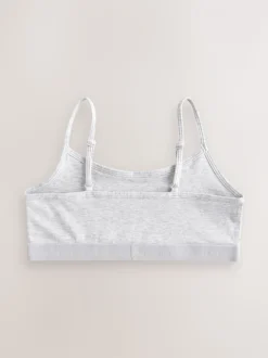 Zwart/wit/grijs - Set van 3 crop tops met bandjes (5 - 16 jr)
