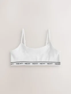 Zwart/wit/grijs - Set van 7 crop tops met bandjes (5 - 16 jr)