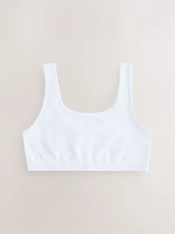 Zwart/wit/grijs - Set van 3 crop tops met diepe ronde hals (5 - 16 jr)