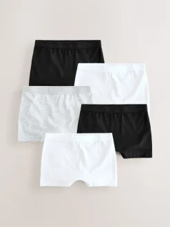 Zwart/wit/grijs - Short Briefs 5 Pack (2-16yrs)