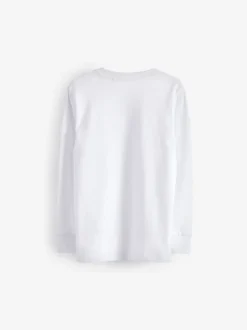 Zwart/wit/grijs - Verpakking van 4 zachte T-shirts met lange mouwen (3-16jr)